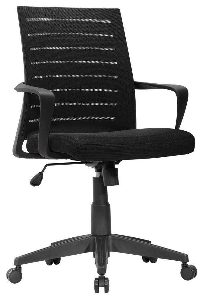 Nicer Furniture Black Mesh White Frame Diamond Task Office Chair