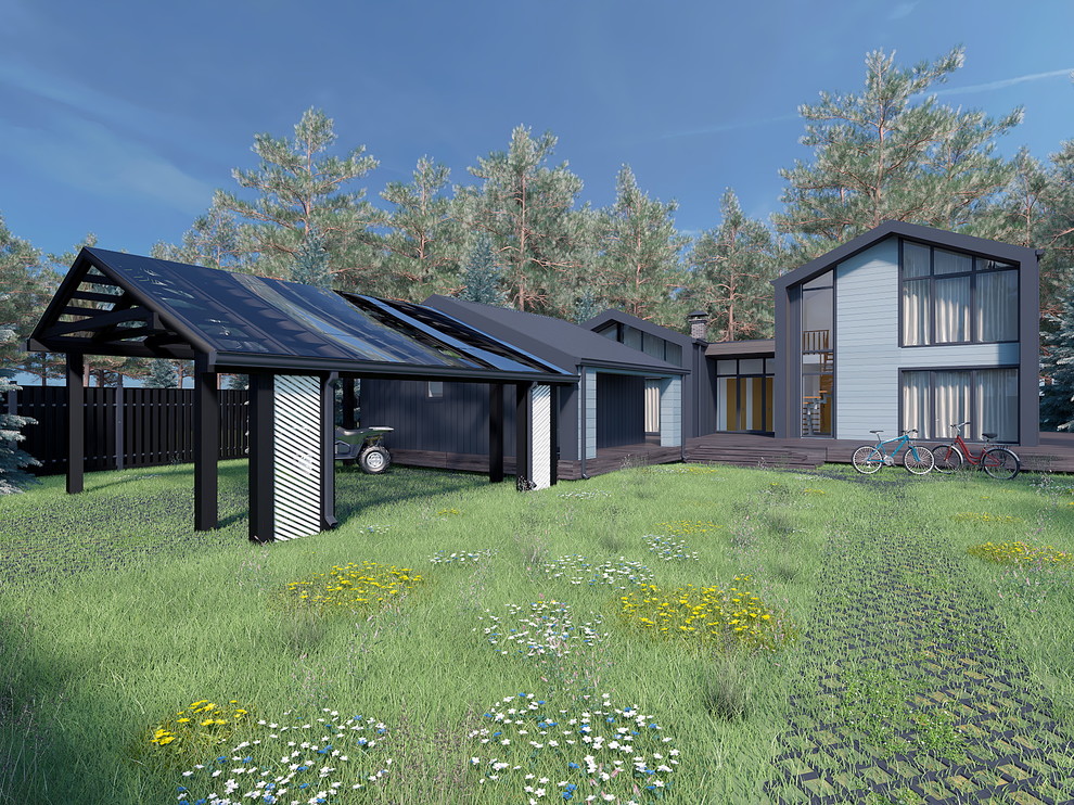 Дом из павильонов