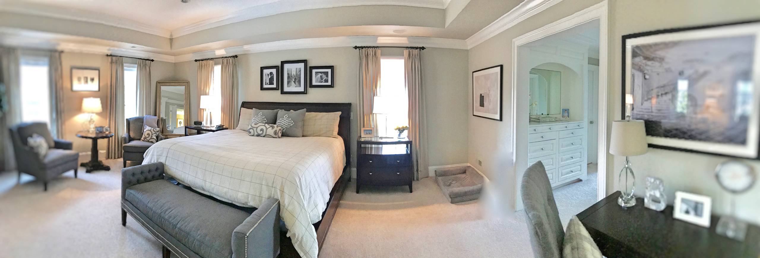 Media Traditional Master Bedroom