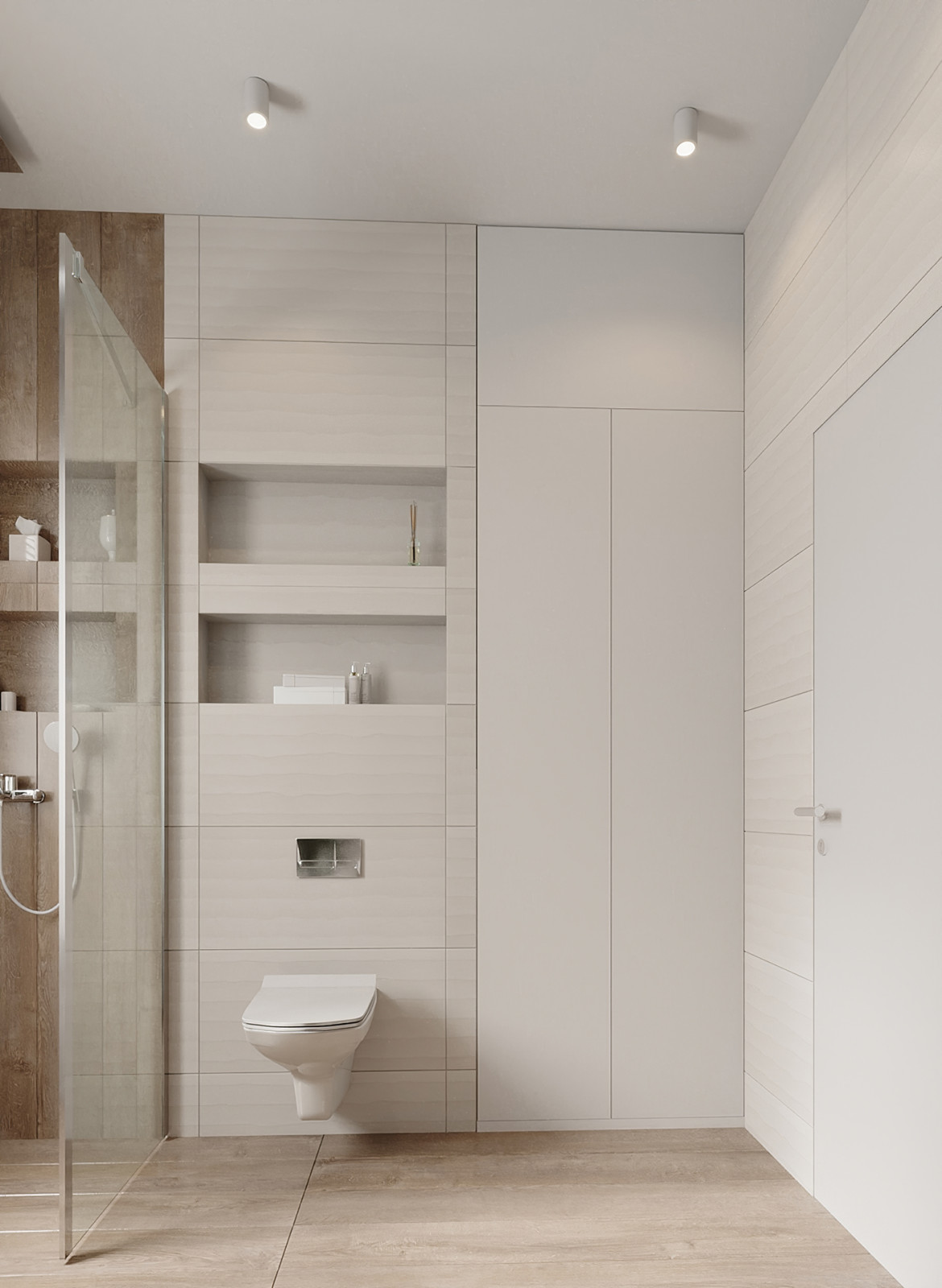 Кухня-гостиная и санузел в частном доме