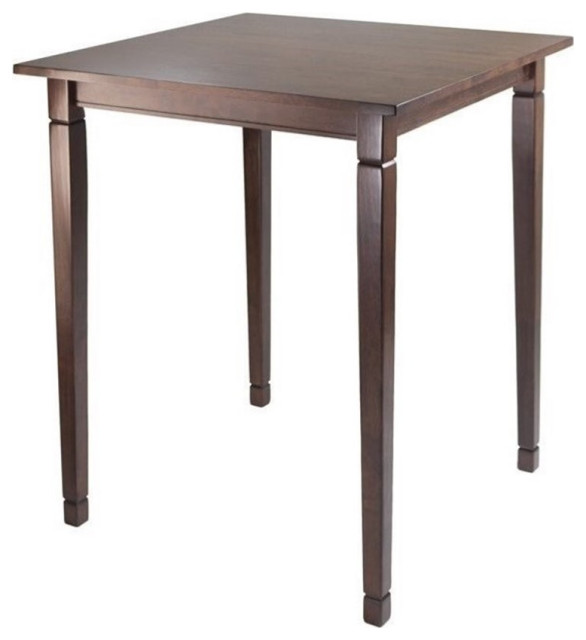 Pemberly Row Transitional Solid Wood High Dining Table in Antique ...