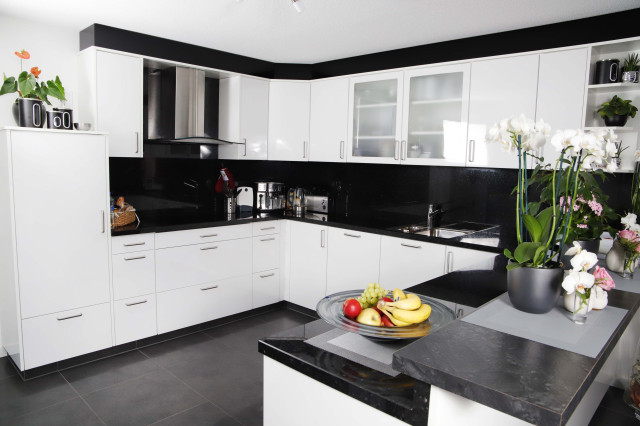 K&uuml;che Black@White contemporary-koek