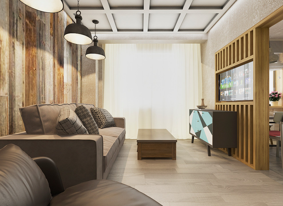 Квартира для семьи с двумя детьми с элементами лофт