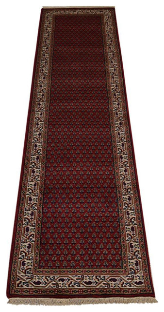 Hand Knotted Lichi Izmir Wool Area Rug Oriental Red, [Runner] 2'6