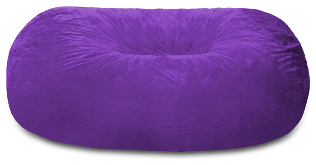 Giant Bean Bag Lounger75 Ft Chill Sack Purple Furry Contemporary Giant Bean Bag Lounger75 Ft Chill Sack Purple Furry Contemporary
