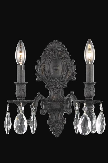 Elegant Lighting 8602W10DB/RC Wall Sconces from the Monarch Collection