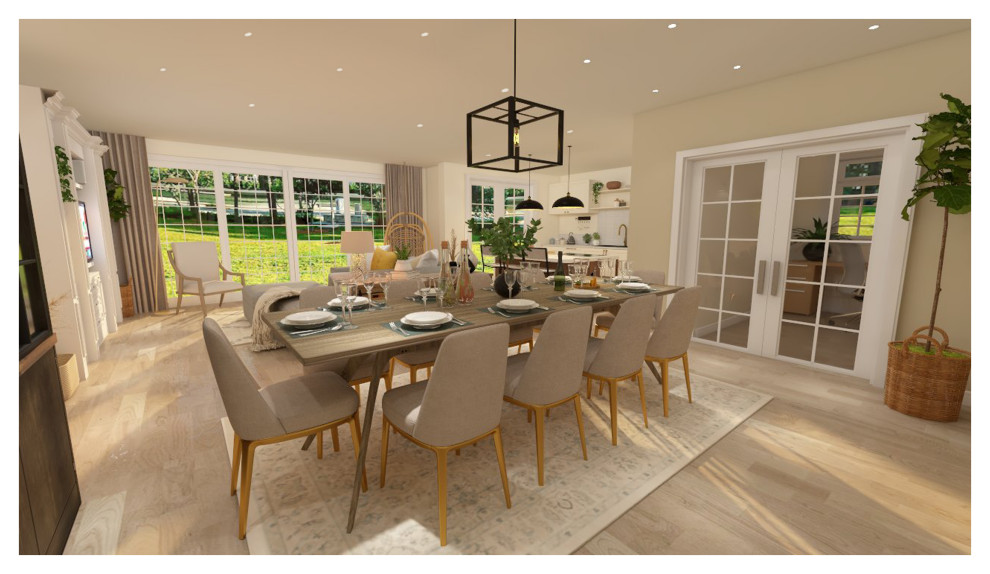 Photo of a country dining room in Surrey.