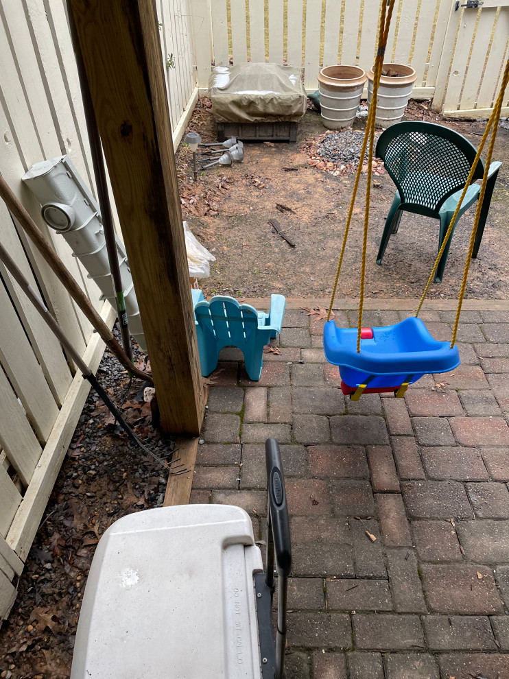 New drainage & concrete pavers slab