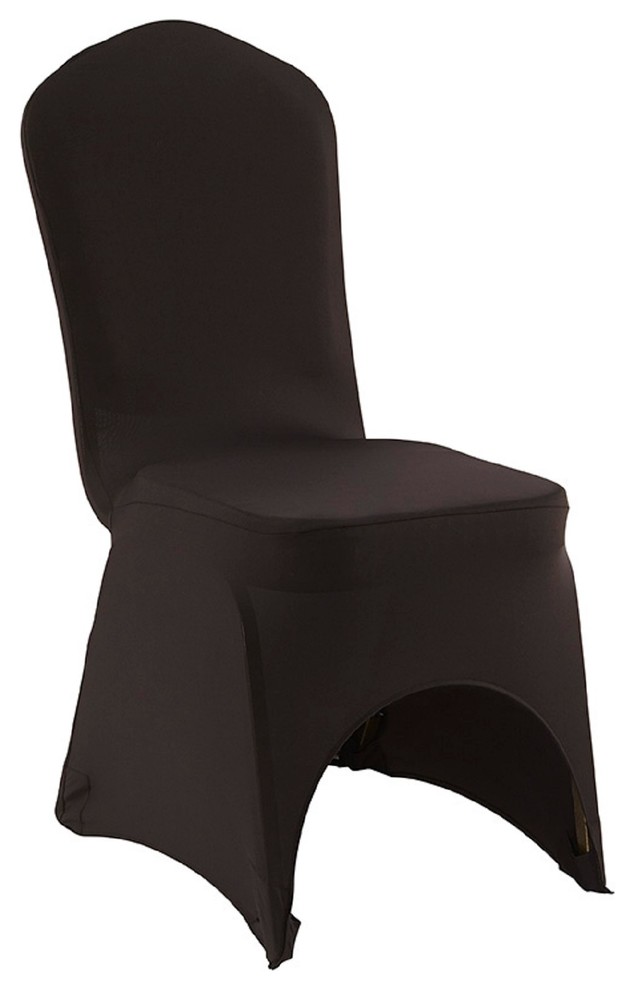 Banquet Chair, Black Stretch Cover Contemporary Slipcovers And