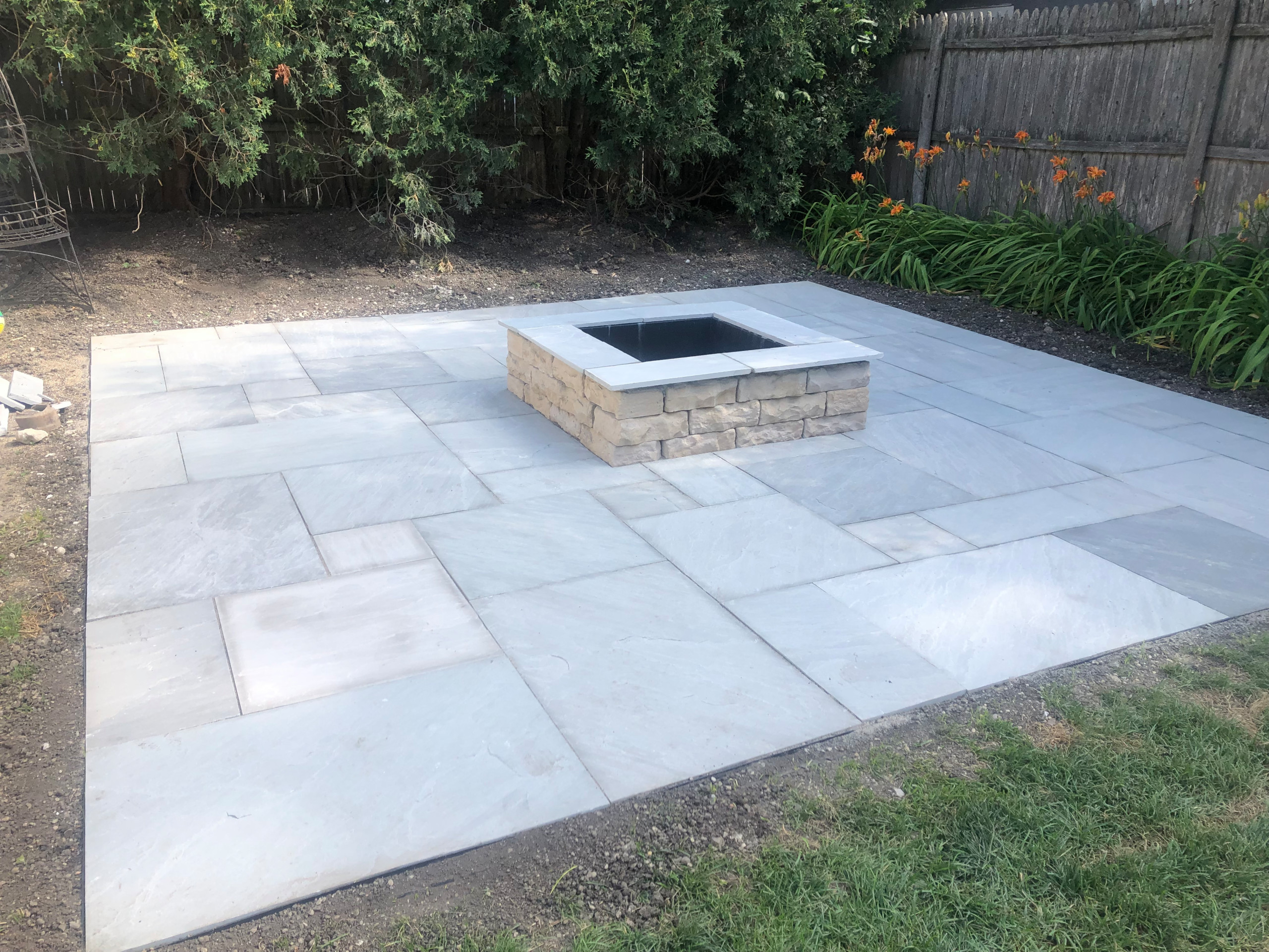 Custom Backyard Fire Pit in Wilmette