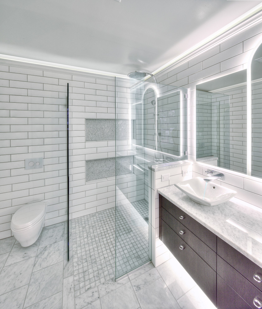 This is an example of a modern bathroom in Kansas City.