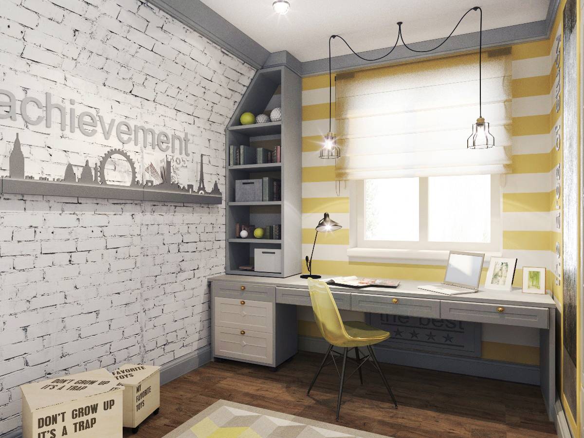 дестские комнаты в мансардных помещениях