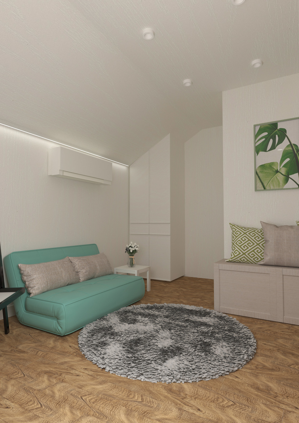 Детская на мансардном этаже