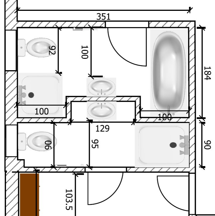 Looking for feedback on a family bathroom and ensuite split Houzz UK