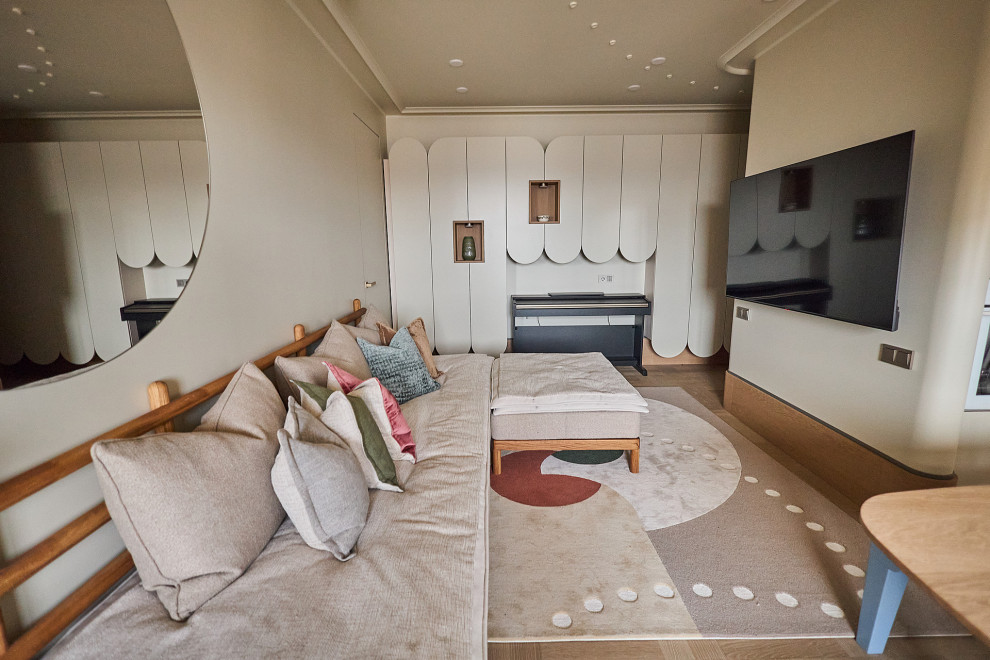 Кухня-столовая с завитком гюль