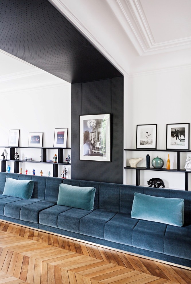 Aménagement d'un salon contemporain.