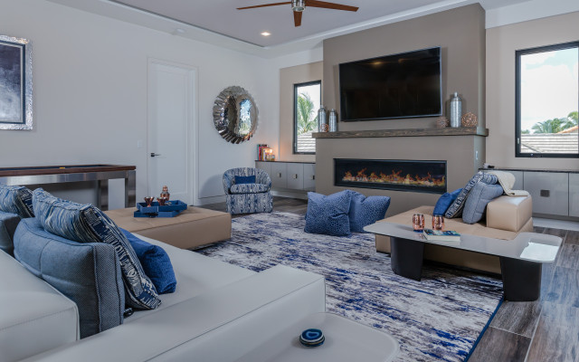 Riverside Splash modern-wohnzimmer