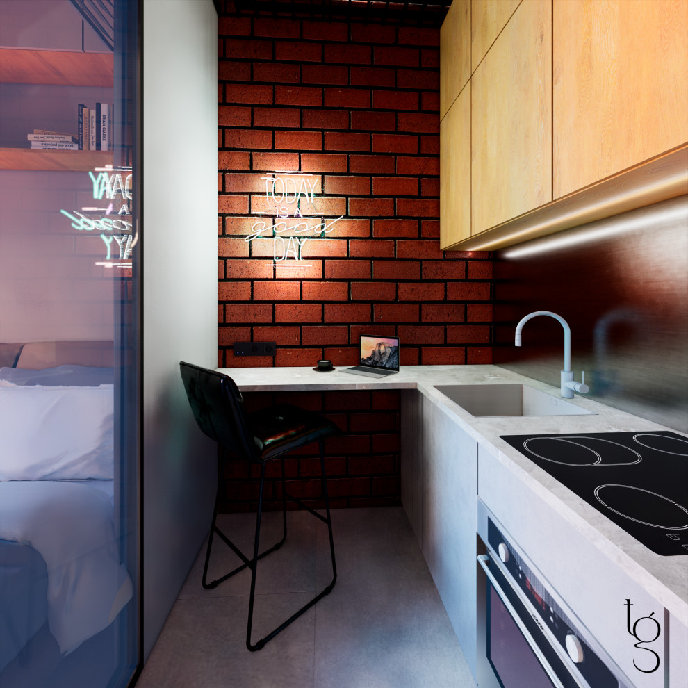 A modern industrial-style studio