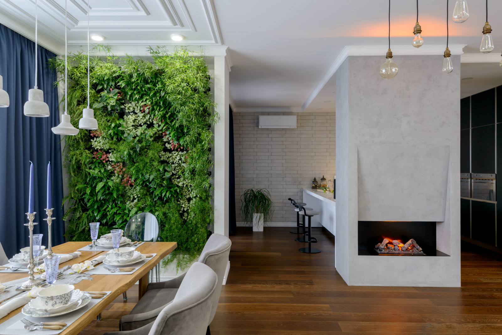 АРТ-БЕТОН в гостиной