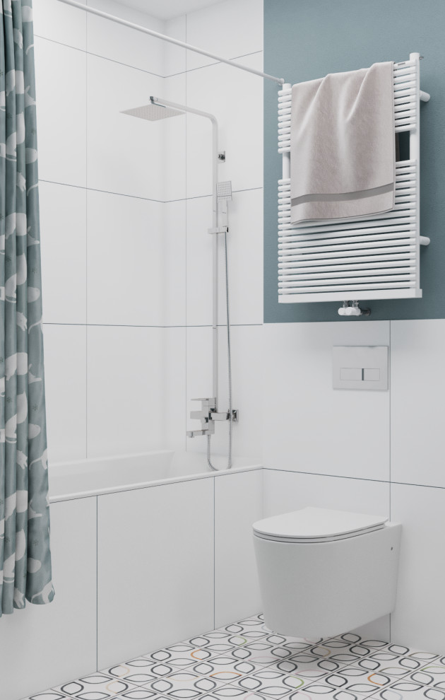 Квартира для Молодой пары.Синее настроение.