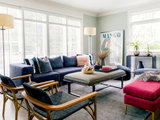 Transitional Living Room by Vik + Roma