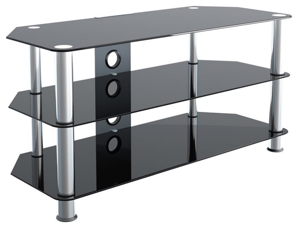 AVF Steel Glass TV Stand with Cable Management for up to 50" TVs in
