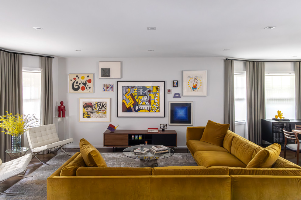 Inspiration for a contemporary living room remodel in Boston