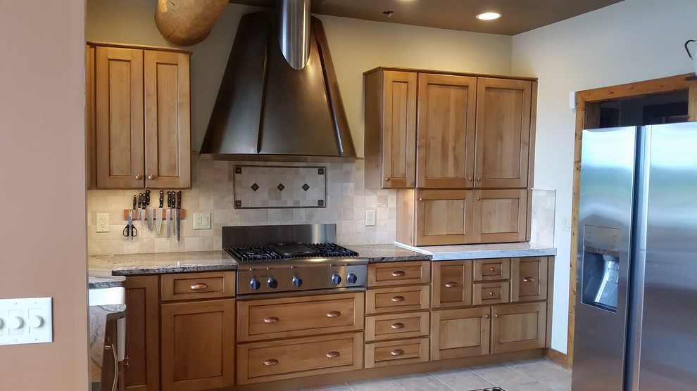 Log Home kitchen, bath and laundry remodel