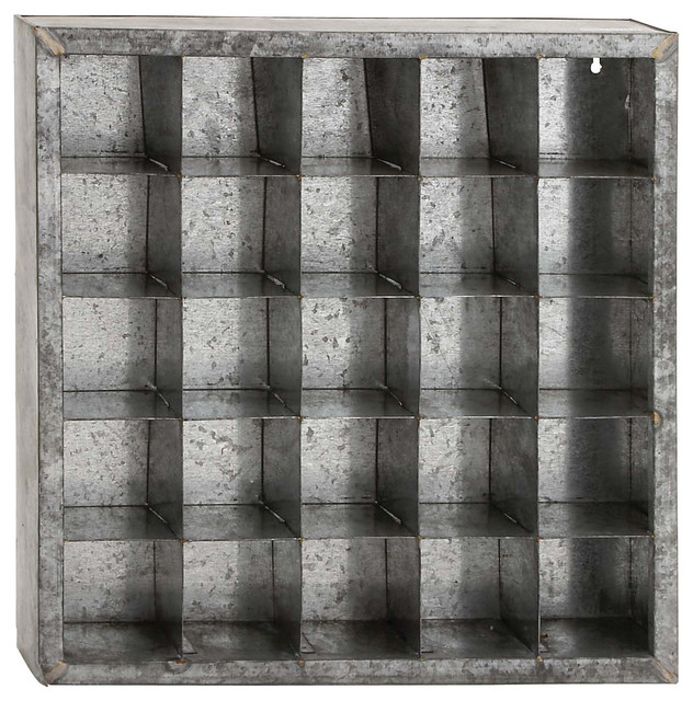 Metal Wall Storage - Industrial - Display And Wall Shelves - by Benzara