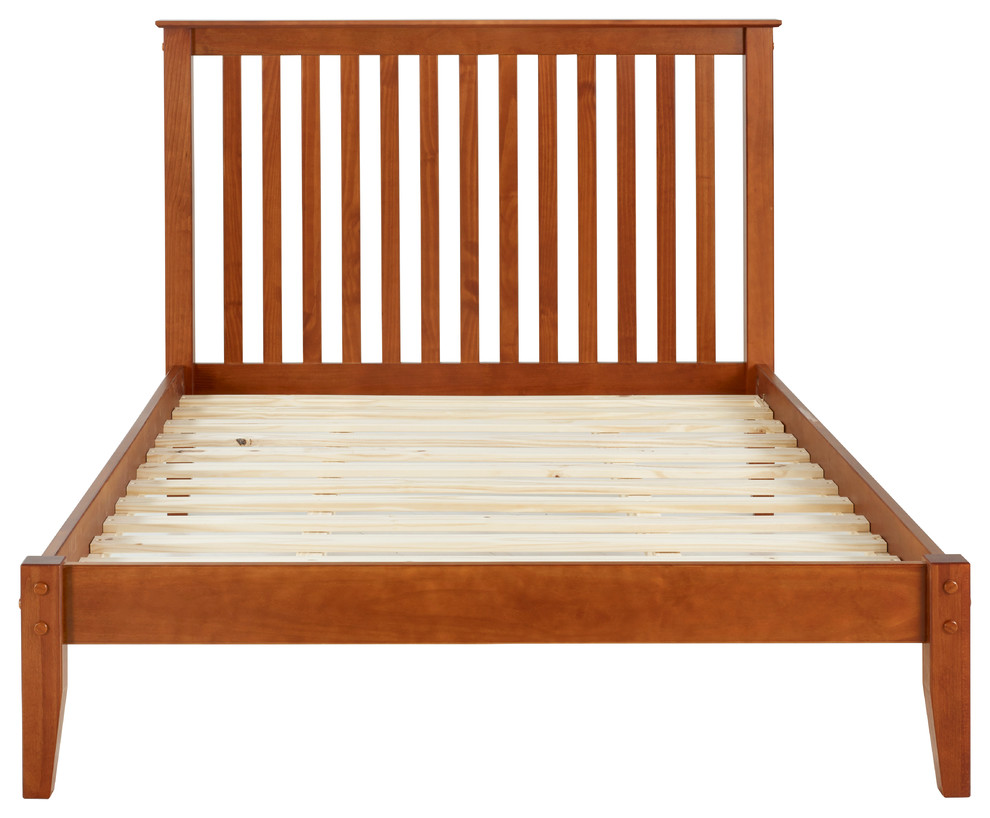 Mission Style Platform Bed, Cherry, Full