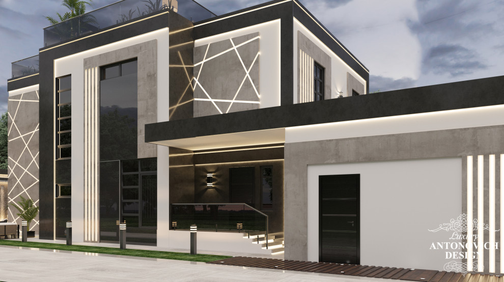 Дизайн-проект экстерьера современного дома