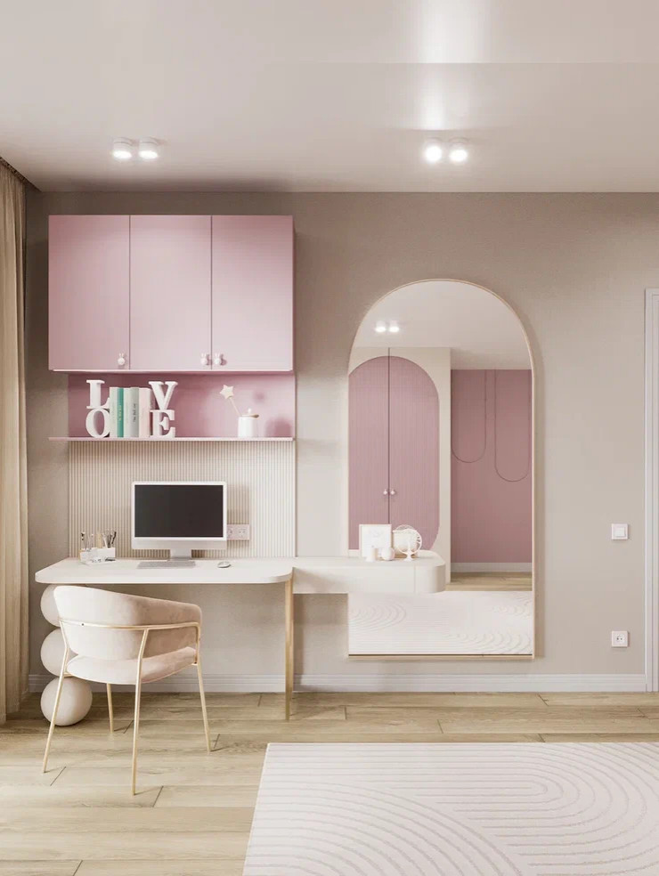 Спальня для девочки 20 кв.м.