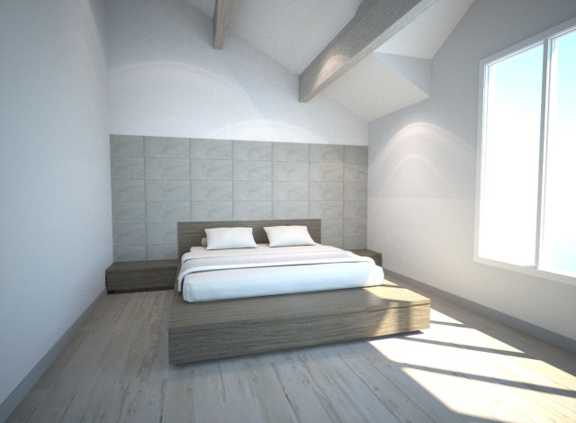 Quick Rendering - Primary Bed Concept Three transitional