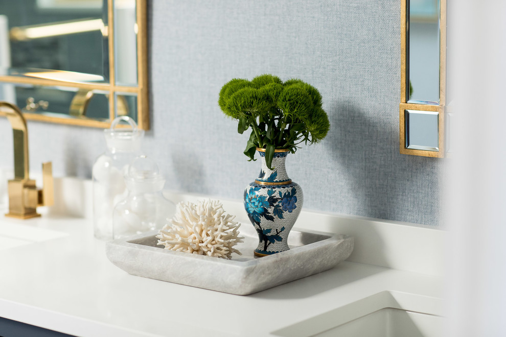 Transitional home design photo in Chicago