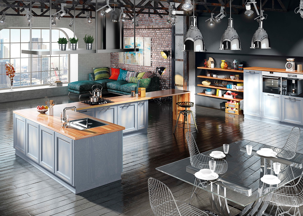 Design ideas for an industrial kitchen in Moscow.