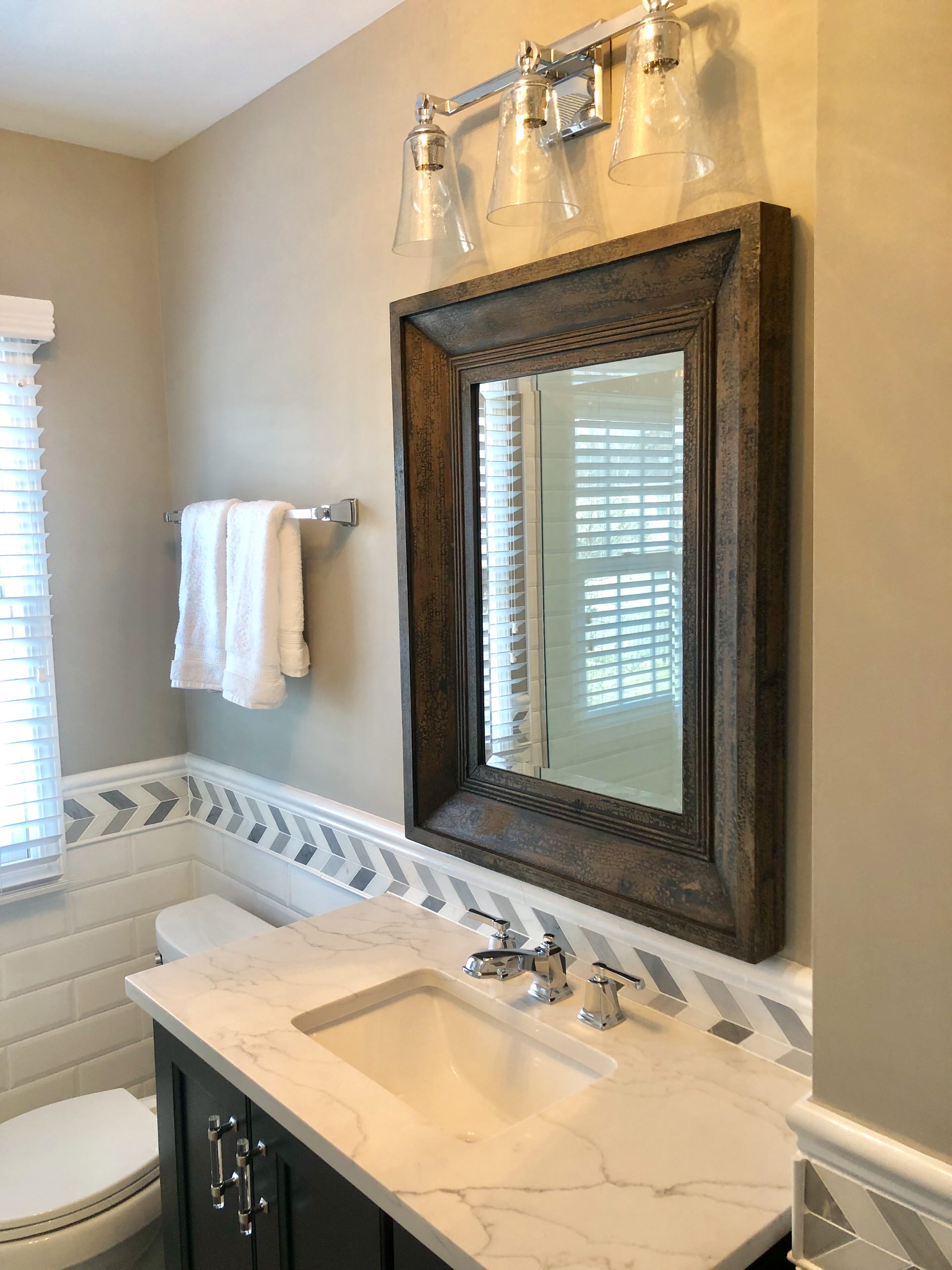 Chevron Tile Kids Bath