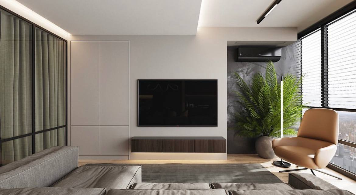 Дизайн-проект студии на 55 кв.м