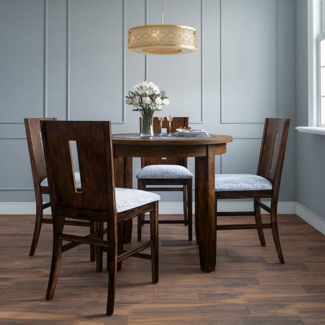 Urban Icon Contemporary 42 Round Counter Height Glass Inlay Dining