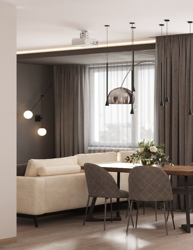 Квартира для молодой семьи в современном стиле