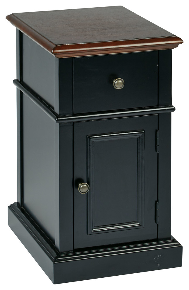 Oxford Two Tone Side Table, 14.25Wx17.75Dx26H Traditional Side