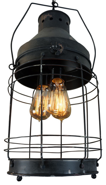 Farmhouse 3-Bulb Railroad Light, Edison 