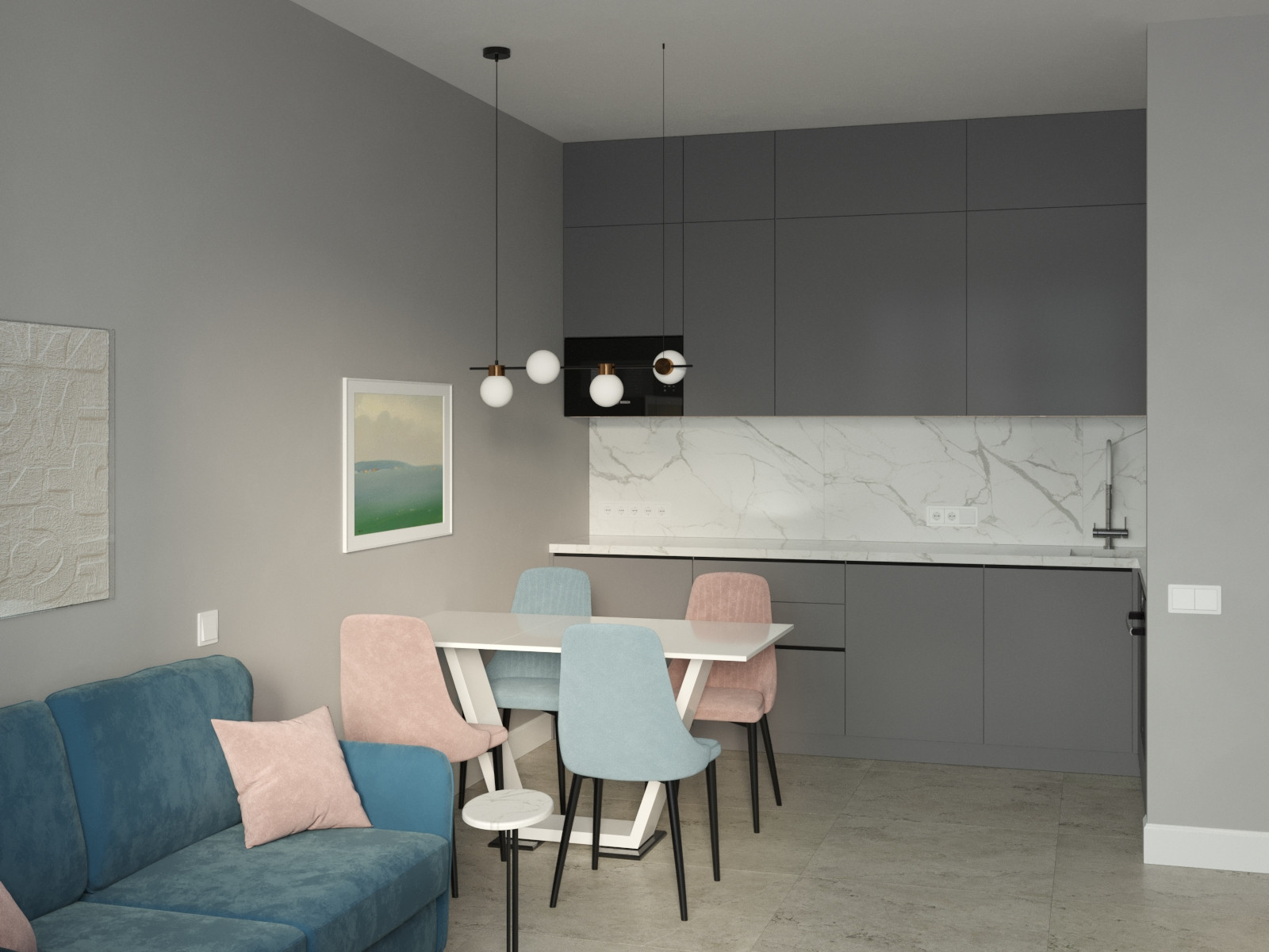 Квартира в стиле  "Фьюжн"  2024 г.