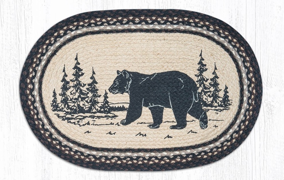 Bear Silhouette Oval Patch 20"x30"
