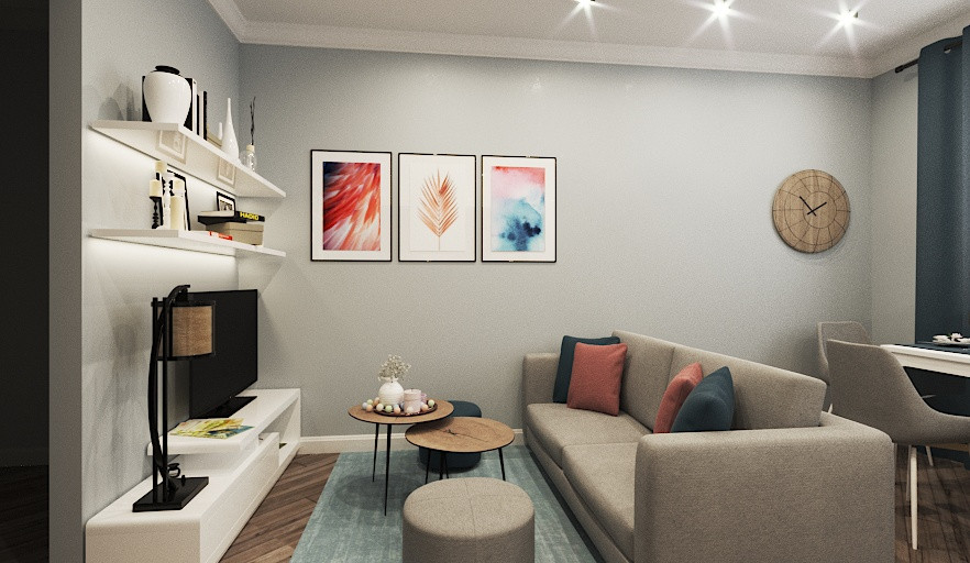 Кухня-гостиная в современном стиле