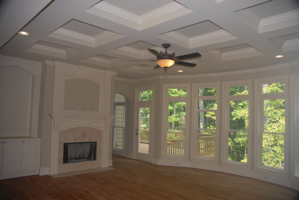 Traditional Custom Home Build with Moldings, Trim, Fireplace & Mantle