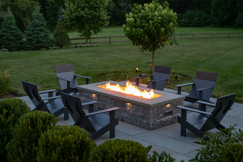 Inspiration for a modern patio remodel in Boston