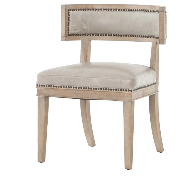 Four Hands Carter Dining Chair Traditional Chairs By Four Hands Carter Dining Chair Light Gray Leather
