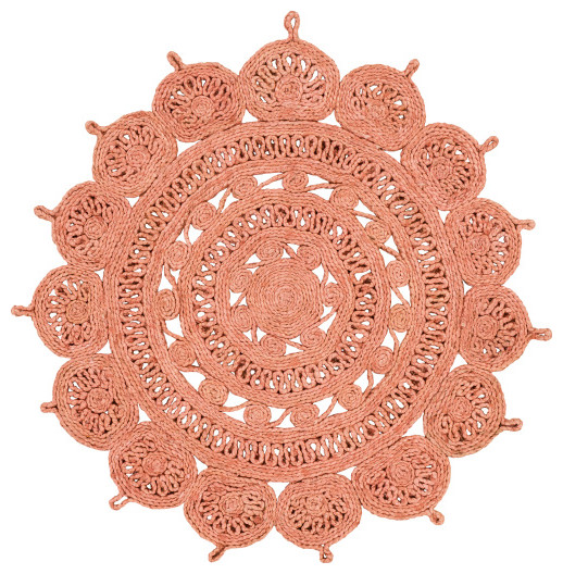 Surya Sundaze SDZ-1010 5' Round Rug, Coral - Contemporary - Area Rugs ...