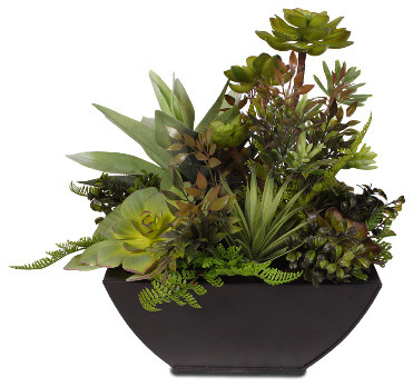 pix Modern Succulent Floral Arrangements artificial succulent arrangement in metal container