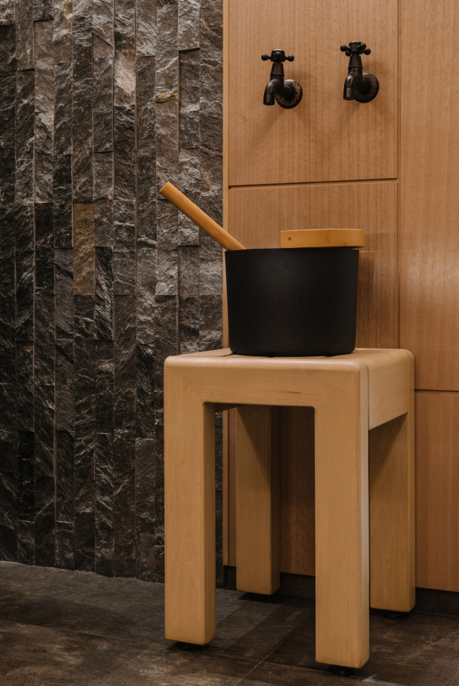 Подвод холодного и горячего водоснабжения в парную.